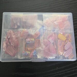 New case of 6 packs (144 pieces) press on nail variety pack . 12 sizes  6 styles